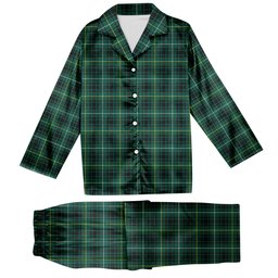 ScotsTee Shop Scottish McIvor Hunting Modern Tartan Pajama Satin Velvet Flannel Pajama Set