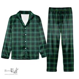 ScotsTee Shop Scottish McIvor Hunting Modern Tartan Pajama Satin Velvet Flannel Pajama Set