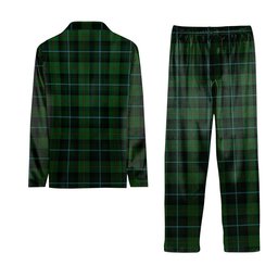 ScotsTee Shop Scottish McCandlish Hunting Green Tartan Pajama Satin Velvet Flannel Pajama Set