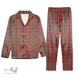 ScotsTee Shop Scottish McDonald of Lochmaddy Ancient Tartan Pajama Satin Velvet Flannel Pajama Set
