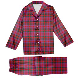 ScotsTee Shop Scottish McGowan Portrait Modern Tartan Pajama Satin Velvet Flannel Pajama Set