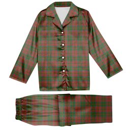 ScotsTee Shop Scottish McDonald of Glencoe Ancient Tartan Pajama Satin Velvet Flannel Pajama Set