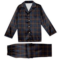 ScotsTee Shop Scottish McLaine of Lochbuie Hunting Tartan Pajama Satin Velvet Flannel Pajama Set