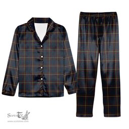 ScotsTee Shop Scottish McLaine of Lochbuie Hunting Tartan Pajama Satin Velvet Flannel Pajama Set