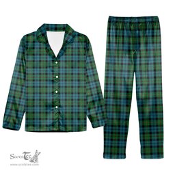 ScotsTee Shop Scottish McEwen Ancient Tartan Pajama Satin Velvet Flannel Pajama Set