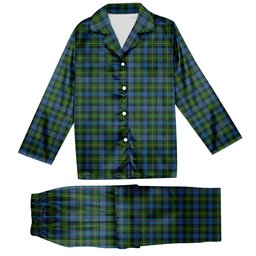 ScotsTee Shop Scottish McLeod of Skye Tartan Pajama Satin Velvet Flannel Pajama Set