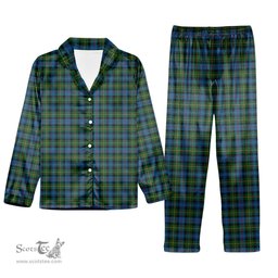 ScotsTee Shop Scottish McLeod of Skye Tartan Pajama Satin Velvet Flannel Pajama Set