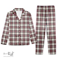 ScotsTee Shop Scottish McLean Dress Modern Tartan Pajama Satin Velvet Flannel Pajama Set