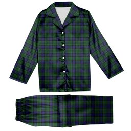 ScotsTee Shop Scottish McCallum Modern Tartan Pajama Satin Velvet Flannel Pajama Set