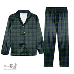 ScotsTee Shop Scottish McCallum Modern Tartan Pajama Satin Velvet Flannel Pajama Set