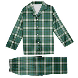 ScotsTee Shop Scottish McInnes Dress Ancient Tartan Pajama Satin Velvet Flannel Pajama Set