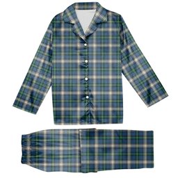 ScotsTee Shop Scottish McDowell Modern Tartan Pajama Satin Velvet Flannel Pajama Set
