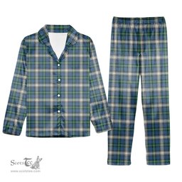 ScotsTee Shop Scottish McDowell Modern Tartan Pajama Satin Velvet Flannel Pajama Set