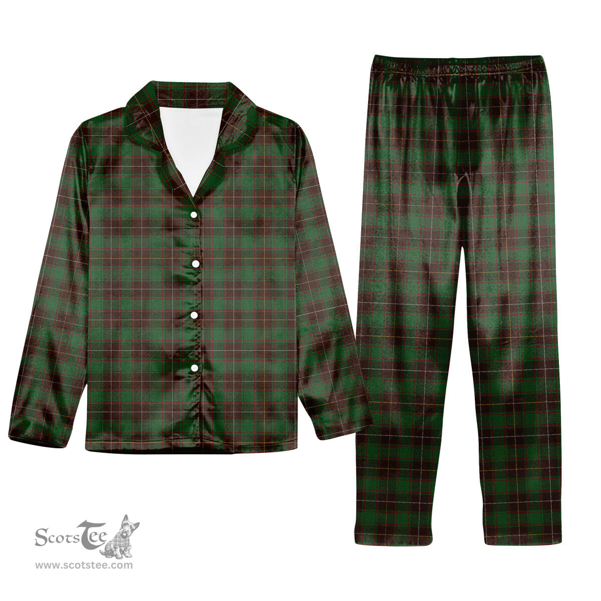 ScotsTee Shop Scottish McFie Hunting Tartan Pajama Satin Velvet Flannel Pajama Set