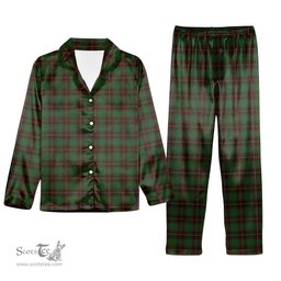 ScotsTee Shop Scottish McFie Hunting Tartan Pajama Satin Velvet Flannel Pajama Set