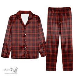 ScotsTee Shop Scottish McDonald of Ardnamurchan Tartan Pajama Satin Velvet Flannel Pajama Set