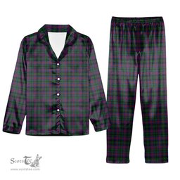 ScotsTee Shop Scottish McLachlan Hunting Tartan Pajama Satin Velvet Flannel Pajama Set