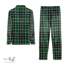 ScotsTee Shop Scottish McDonald Lord of the Isles Hunting Modern Tartan Pajama Satin Velvet Flannel Pajama Set