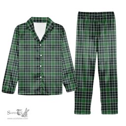 ScotsTee Shop Scottish McDonald Lord of the Isles Hunting Modern Tartan Pajama Satin Velvet Flannel Pajama Set