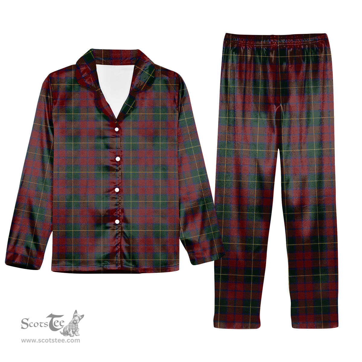 ScotsTee Shop Scottish McCarthy Old Tartan Pajama Satin Velvet Flannel Pajama Set