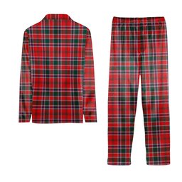 ScotsTee Shop Scottish McDonald of Lochmaddy Modern Tartan Pajama Satin Velvet Flannel Pajama Set