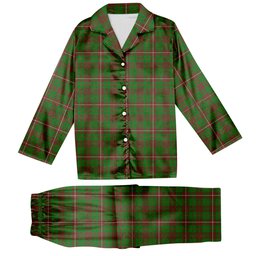 ScotsTee Shop Scottish McKinnon Hunting Modern Tartan Pajama Satin Velvet Flannel Pajama Set