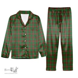 ScotsTee Shop Scottish McKinnon Hunting Modern Tartan Pajama Satin Velvet Flannel Pajama Set