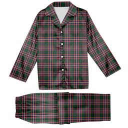 ScotsTee Shop Scottish McFarlane Hunting Modern Tartan Pajama Satin Velvet Flannel Pajama Set