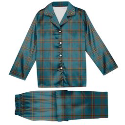 ScotsTee Shop Scottish McLaine of Lochbuie Hunting Ancient Tartan Pajama Satin Velvet Flannel Pajama Set