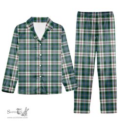 ScotsTee Shop Scottish McLeod Of Californian Ancient Tartan Pajama Satin Velvet Flannel Pajama Set