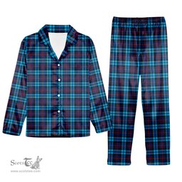 ScotsTee Shop Scottish McCorquodale SC Tartan Pajama Satin Velvet Flannel Pajama Set