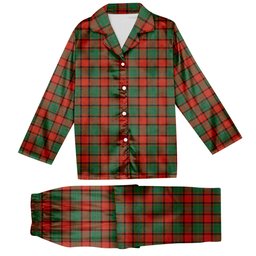 ScotsTee Shop Scottish McPhail Ancient Tartan Pajama Satin Velvet Flannel Pajama Set