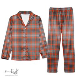 ScotsTee Shop Scottish McFarland Ancient Tartan Pajama Satin Velvet Flannel Pajama Set