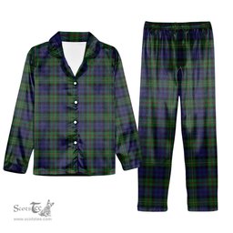 ScotsTee Shop Scottish McEwan Tartan Pajama Satin Velvet Flannel Pajama Set