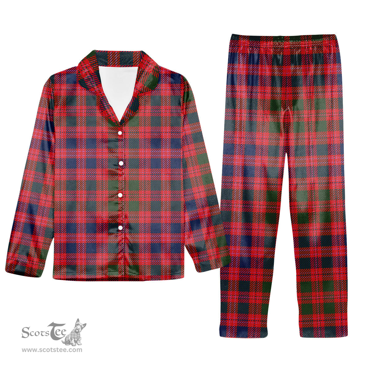 ScotsTee Shop Scottish McColl Old Modern Tartan Pajama Satin Velvet Flannel Pajama Set