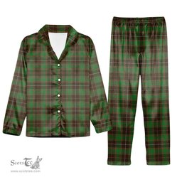 ScotsTee Shop Scottish McFie Hunting Ancient Tartan Pajama Satin Velvet Flannel Pajama Set