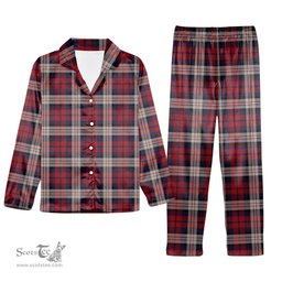 ScotsTee Shop Scottish McDonald Dress Irish Tartan Pajama Satin Velvet Flannel Pajama Set