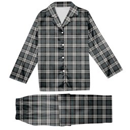 ScotsTee Shop Scottish McCandlish Arisaid Grey Tartan Pajama Satin Velvet Flannel Pajama Set