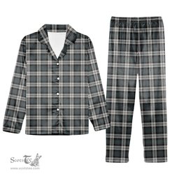 ScotsTee Shop Scottish McCandlish Arisaid Grey Tartan Pajama Satin Velvet Flannel Pajama Set
