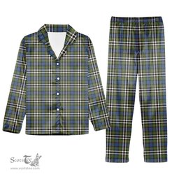 ScotsTee Shop Scottish McDonell of Glengarry Dress Ancient Tartan Pajama Satin Velvet Flannel Pajama Set