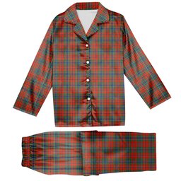 ScotsTee Shop Scottish McLean of Duart Ancient Tartan Pajama Satin Velvet Flannel Pajama Set