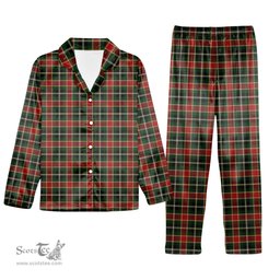 ScotsTee Shop Scottish McLachlan Hunting Modern Tartan Pajama Satin Velvet Flannel Pajama Set