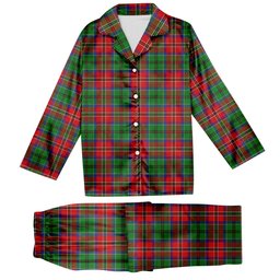 ScotsTee Shop Scottish McCulloch SC Tartan Pajama Satin Velvet Flannel Pajama Set