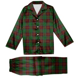 ScotsTee Shop Scottish McInery Tartan Pajama Satin Velvet Flannel Pajama Set