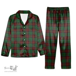 ScotsTee Shop Scottish McInery Tartan Pajama Satin Velvet Flannel Pajama Set