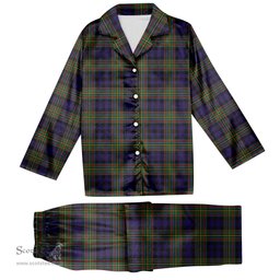 ScotsTee Shop Scottish McClelland Tartan Pajama Satin Velvet Flannel Pajama Set
