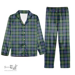 ScotsTee Shop Scottish McDonell Of Glengarry Ancient Tartan Pajama Satin Velvet Flannel Pajama Set