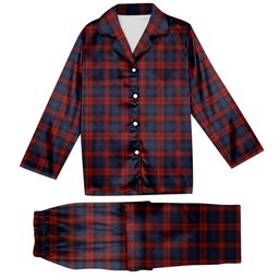 ScotsTee Shop Scottish McLaughlin Tartan Pajama Satin Velvet Flannel Pajama Set