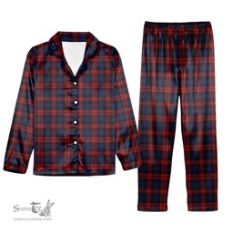 ScotsTee Shop Scottish McLaughlin Tartan Pajama Satin Velvet Flannel Pajama Set