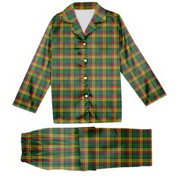 ScotsTee Shop Scottish McMillan Old Ancient Tartan Pajama Satin Velvet Flannel Pajama Set